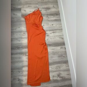 ASOS Satin One Shoulder Maxi Dress